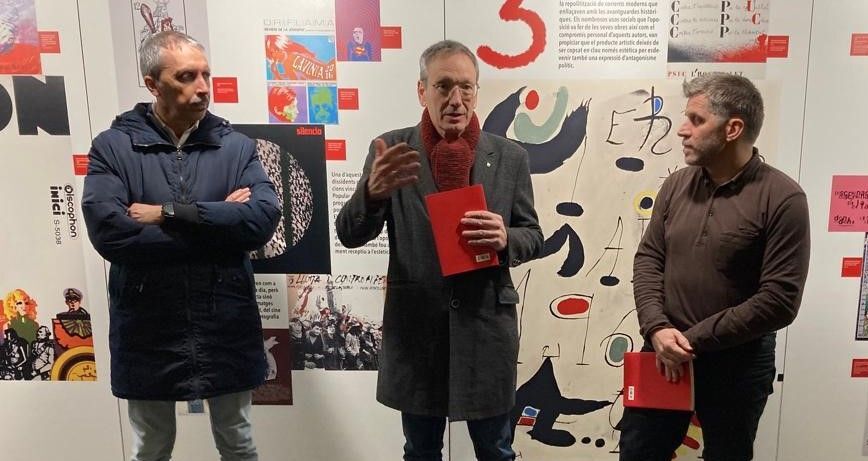 La inauguració de la mostra va comptar amb la presència del director del Memorial Democràtic, el banyolí Jordi Font.