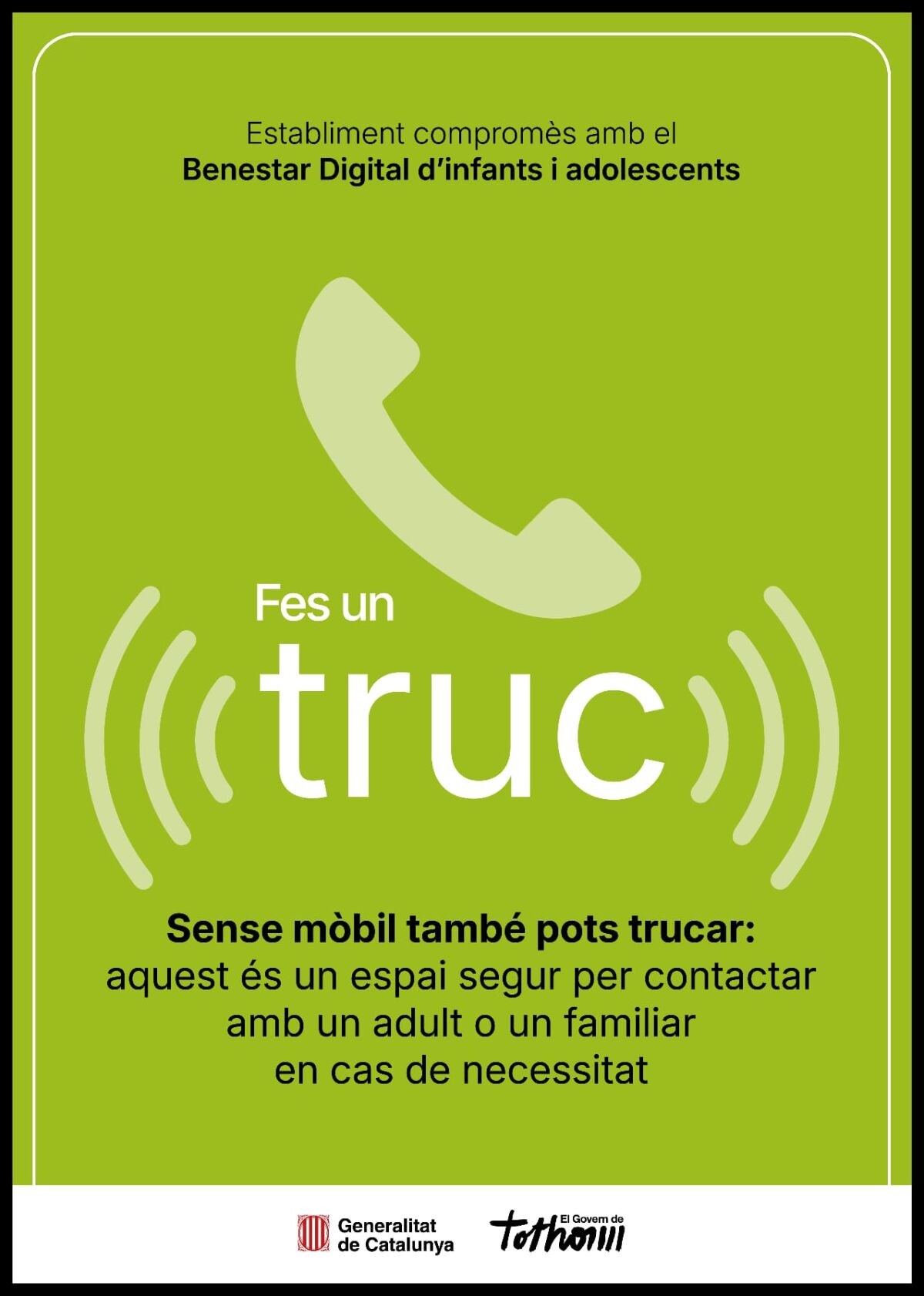 La campanya parteix de la constatació que l’edat d’accés al primer telèfon mòbil s’ha avançat de manera significativa, situant-se de mitjana abans dels 11 anys,